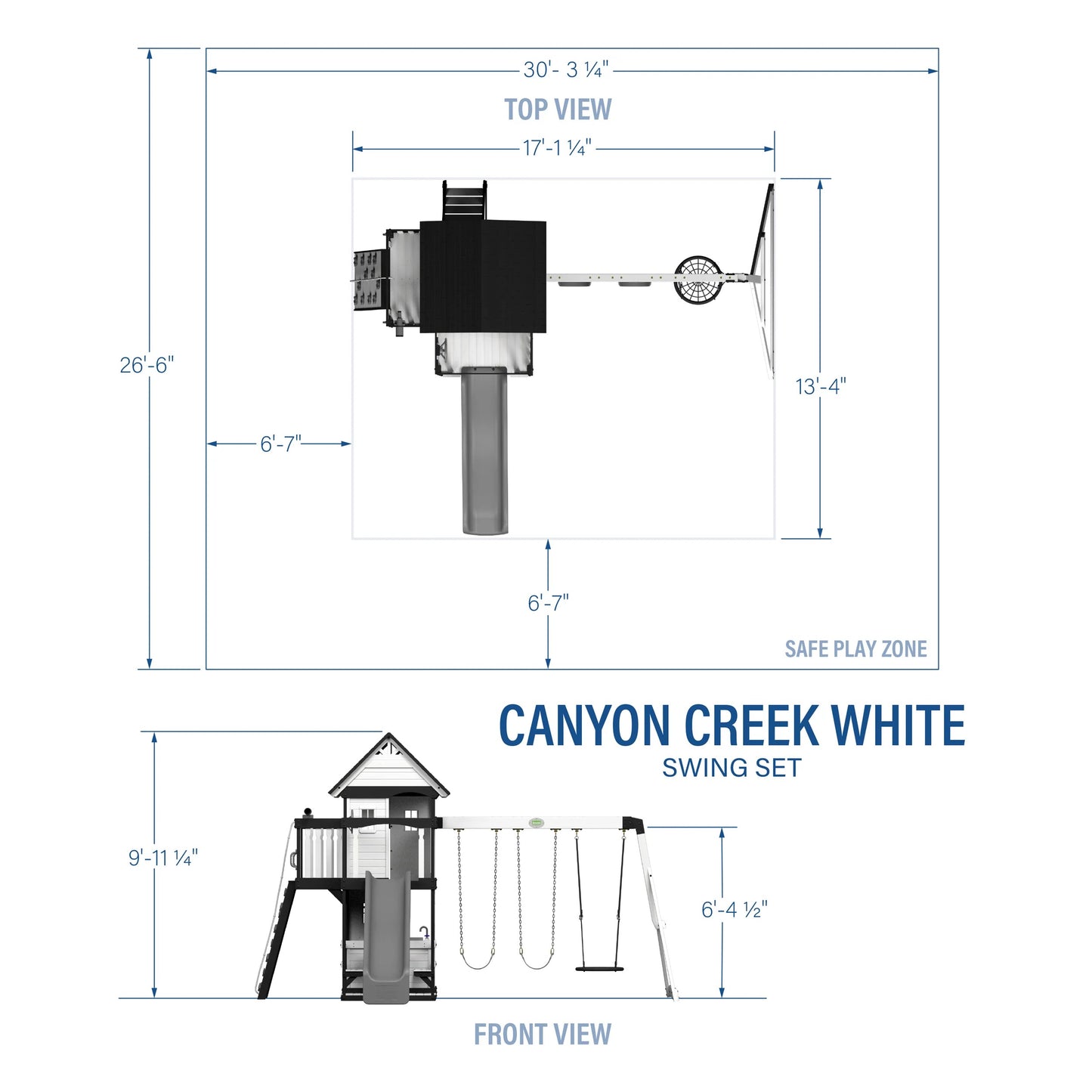 Backyard Discovery Canyon Creek Swing Set -White
