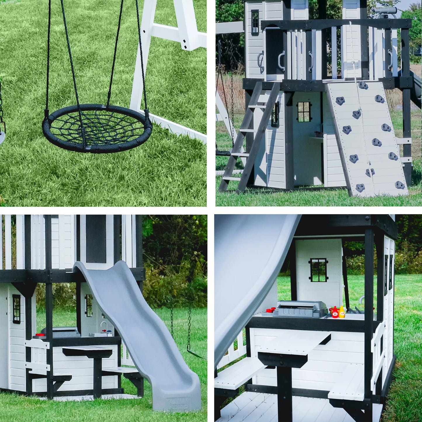 Backyard Discovery Canyon Creek Swing Set -White