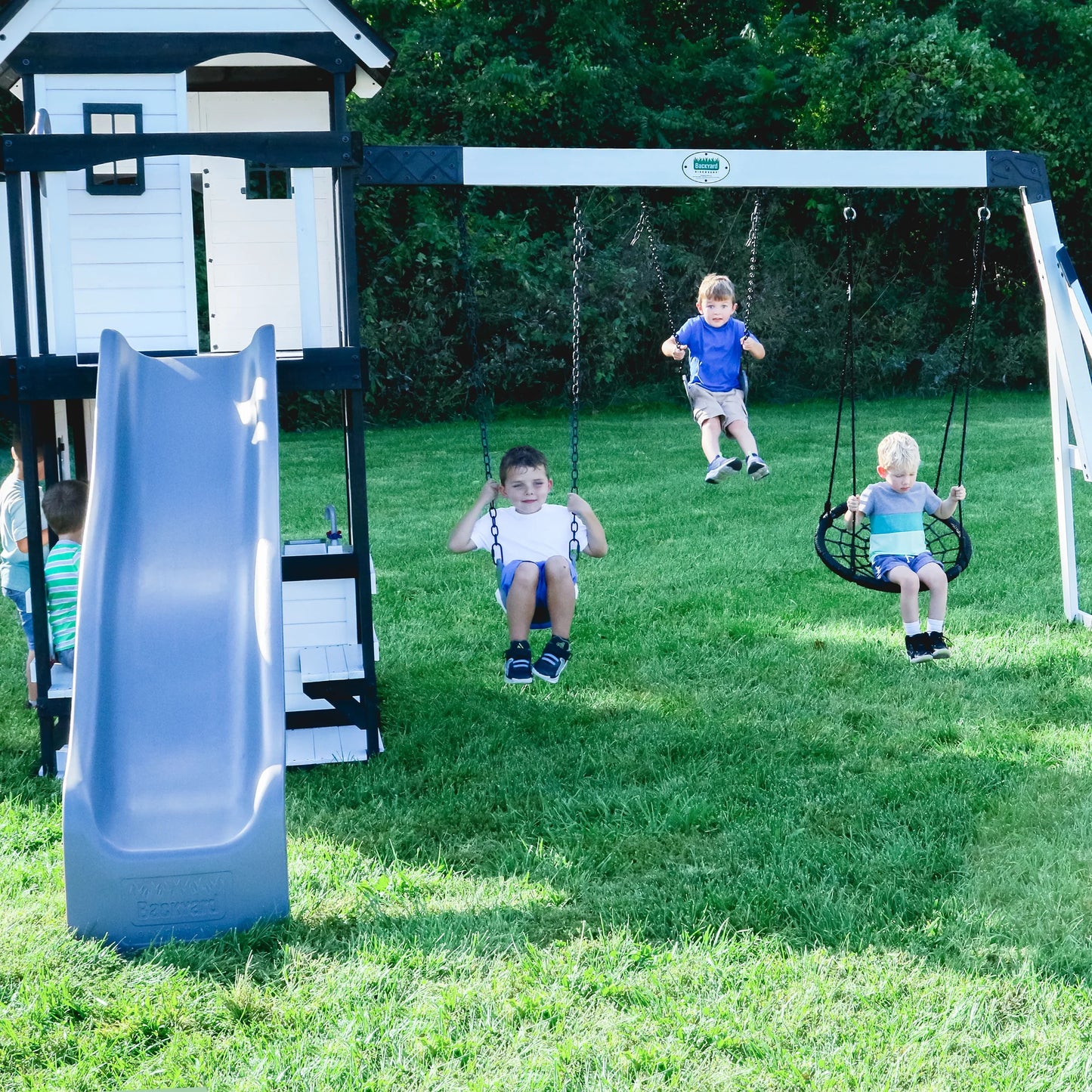 Backyard Discovery Canyon Creek Swing Set -White