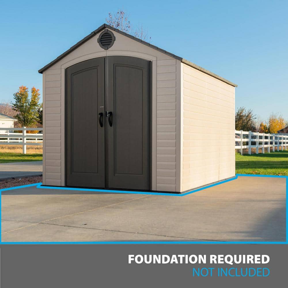 Lifetime 8 ft. W x 10 ft. D Resin Outdoor Storage Shed