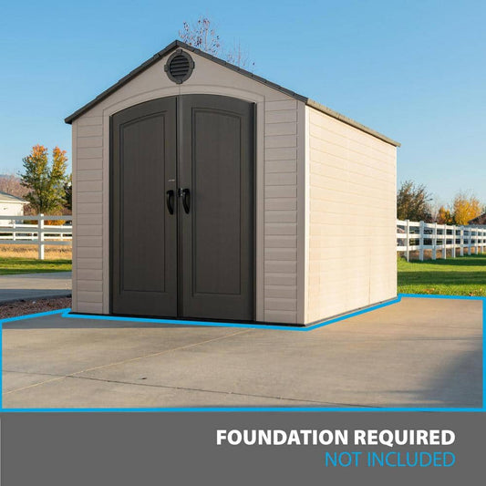 Lifetime 8 ft. W x 10 ft. D Resin Outdoor Storage Shed