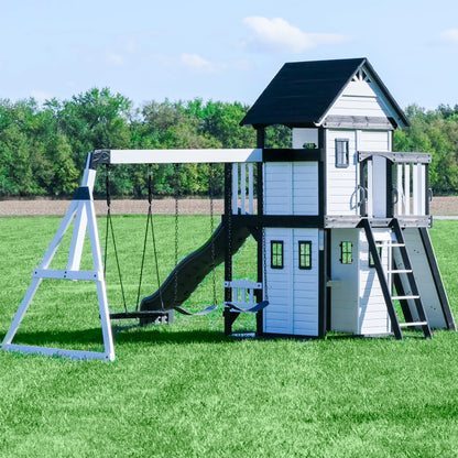 Backyard Discovery Canyon Creek Swing Set -White