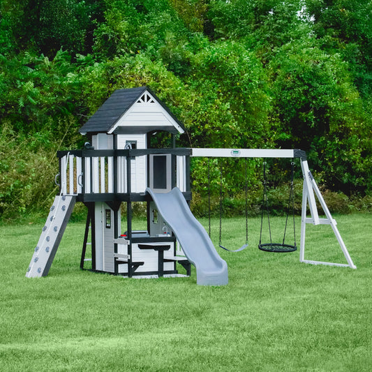 Backyard Discovery Canyon Creek Swing Set -White