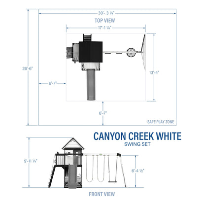 Backyard Discovery Canyon Creek Swing Set -White